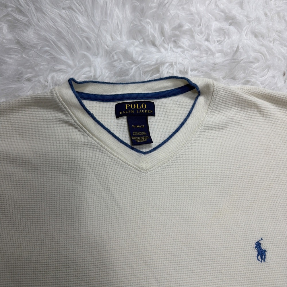 Polo Ralph Lauren Men's XL Slim‎ Crewneck Waffle Long Sleeve Thermal Pullover